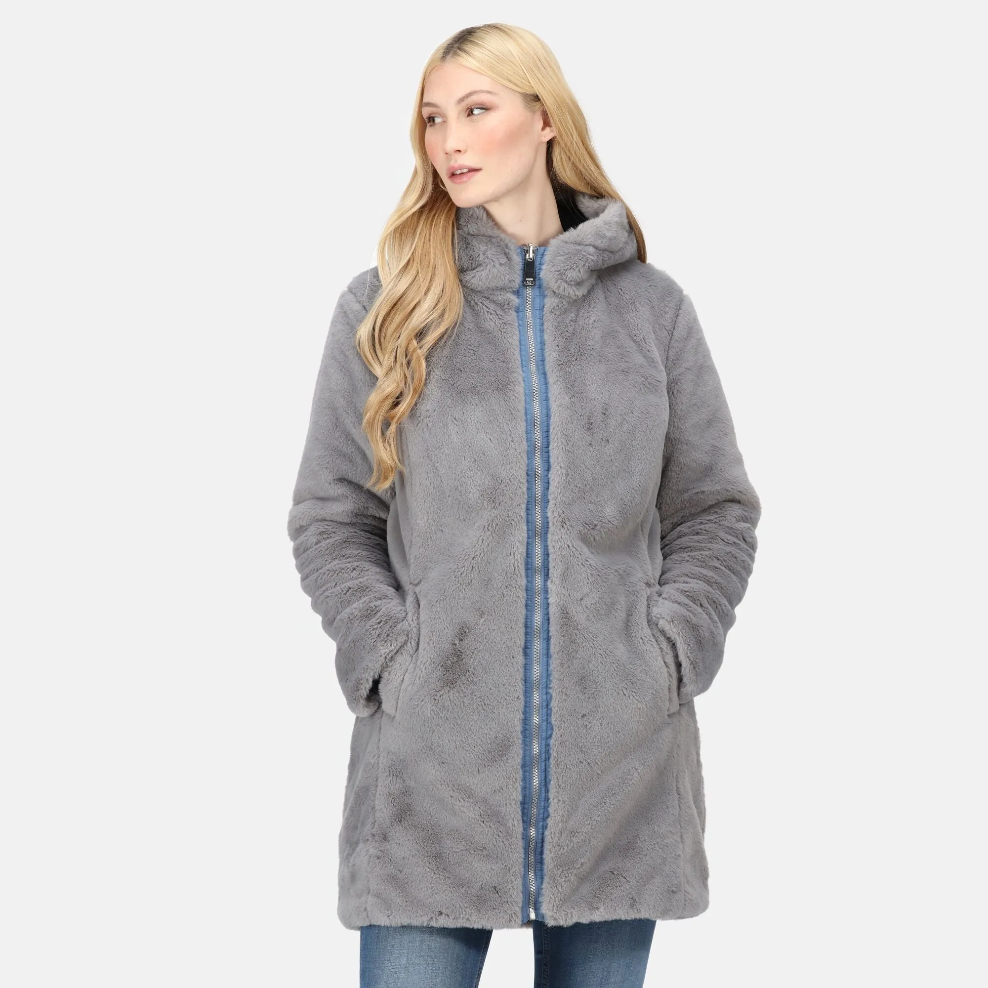 Regatta Women's Caileigh Reversible Parka Jacket - Strom Grey