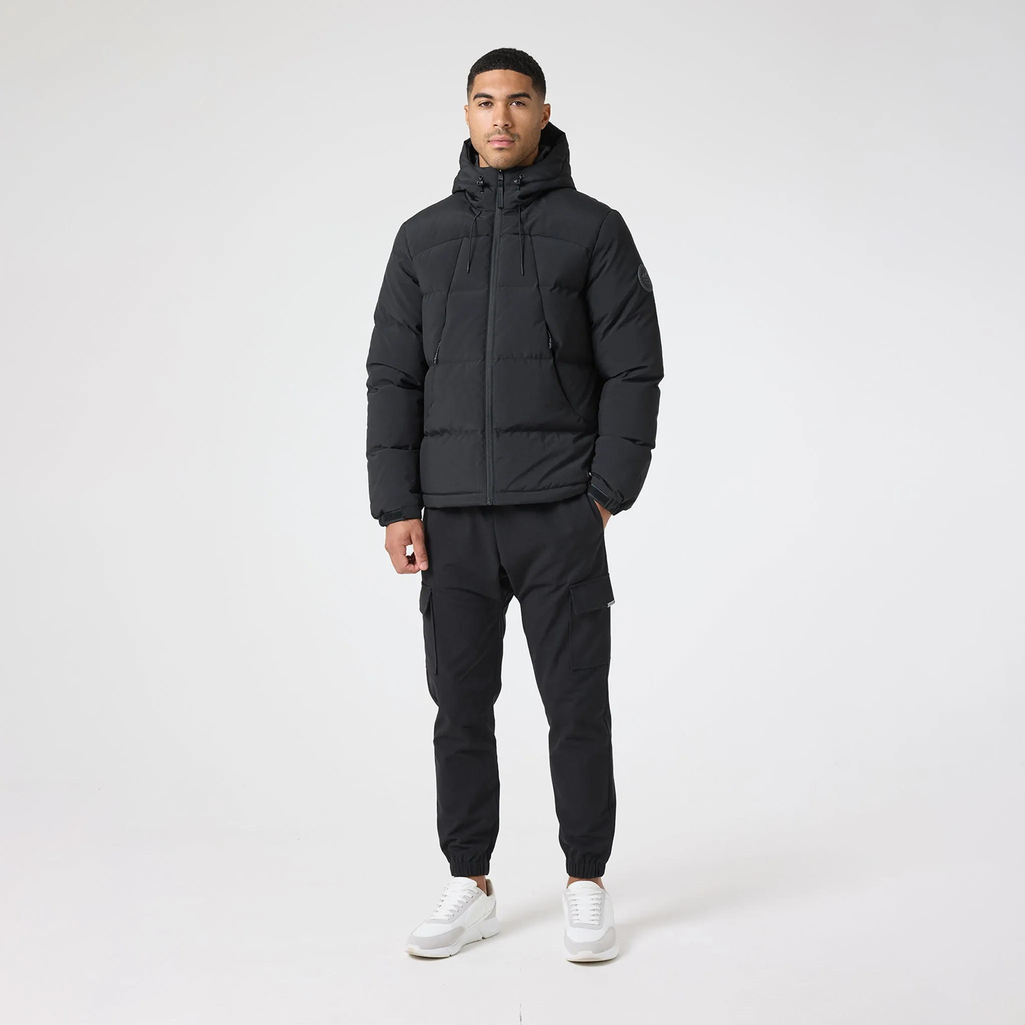 Ripstop Racer Puffer Jacket | Black