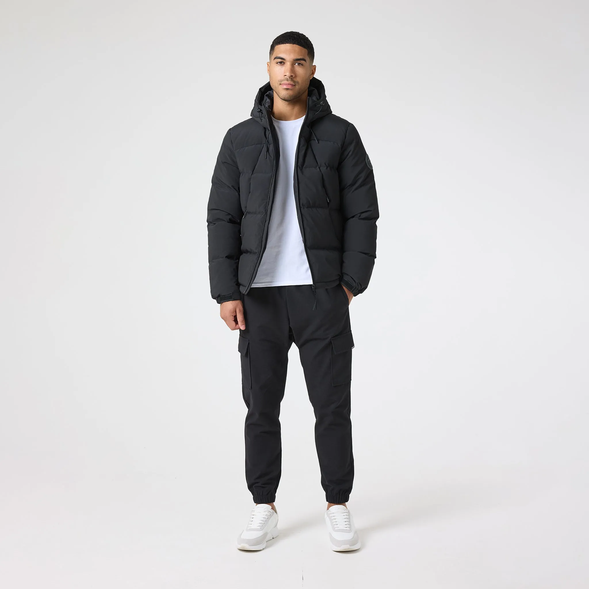 Ripstop Racer Puffer Jacket | Black