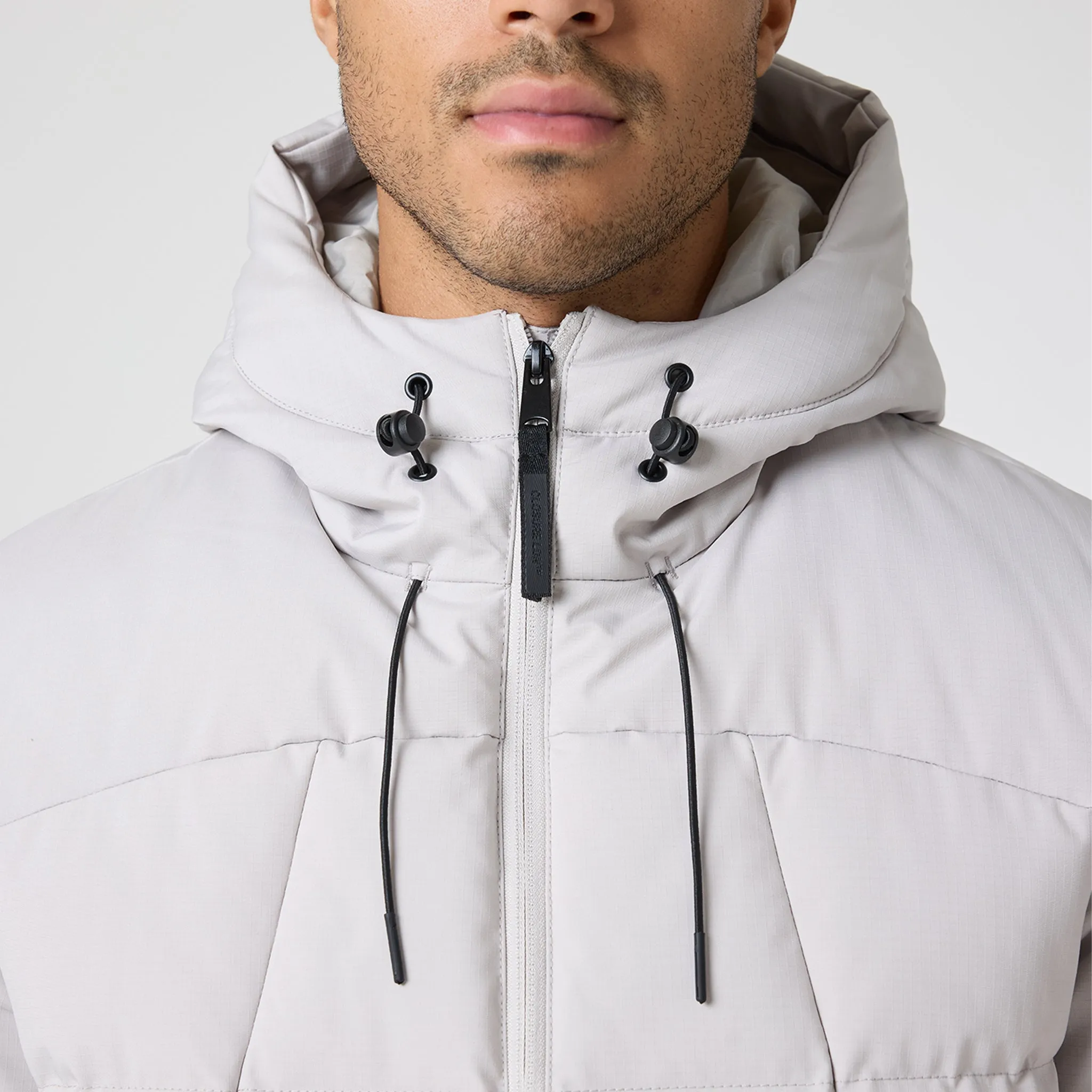 Ripstop Racer Puffer Jacket | Stone