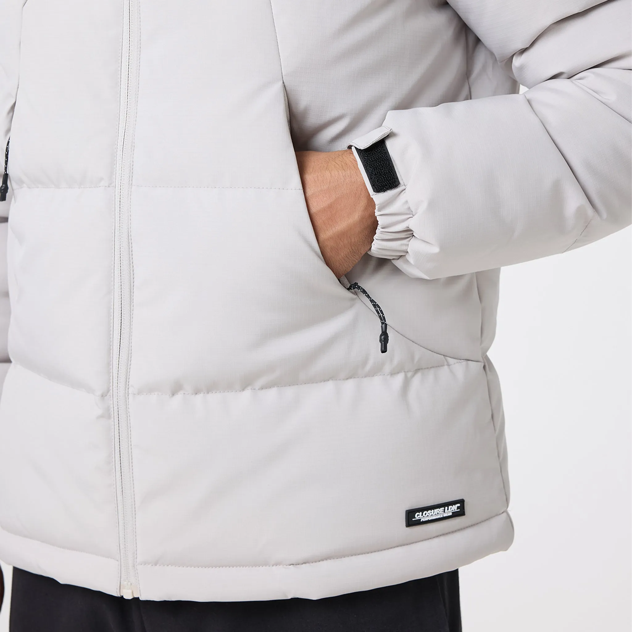 Ripstop Racer Puffer Jacket | Stone