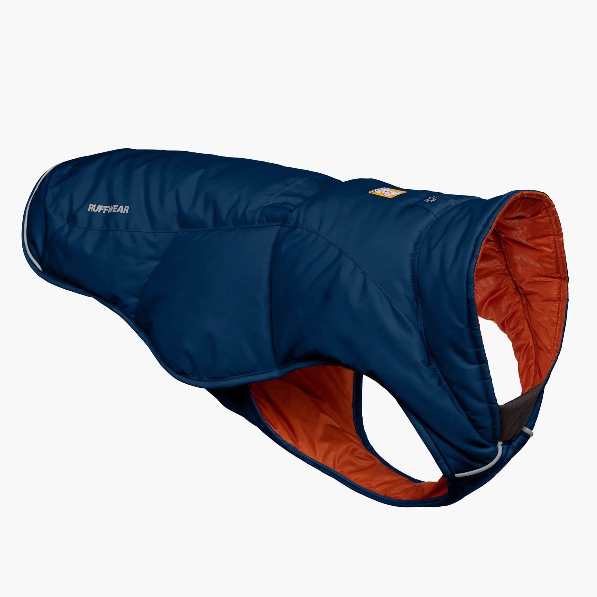 Ruffwear Quinzee Insulated Blue Dog Jacket | Packable, Warm & Ready for Winter Adventures