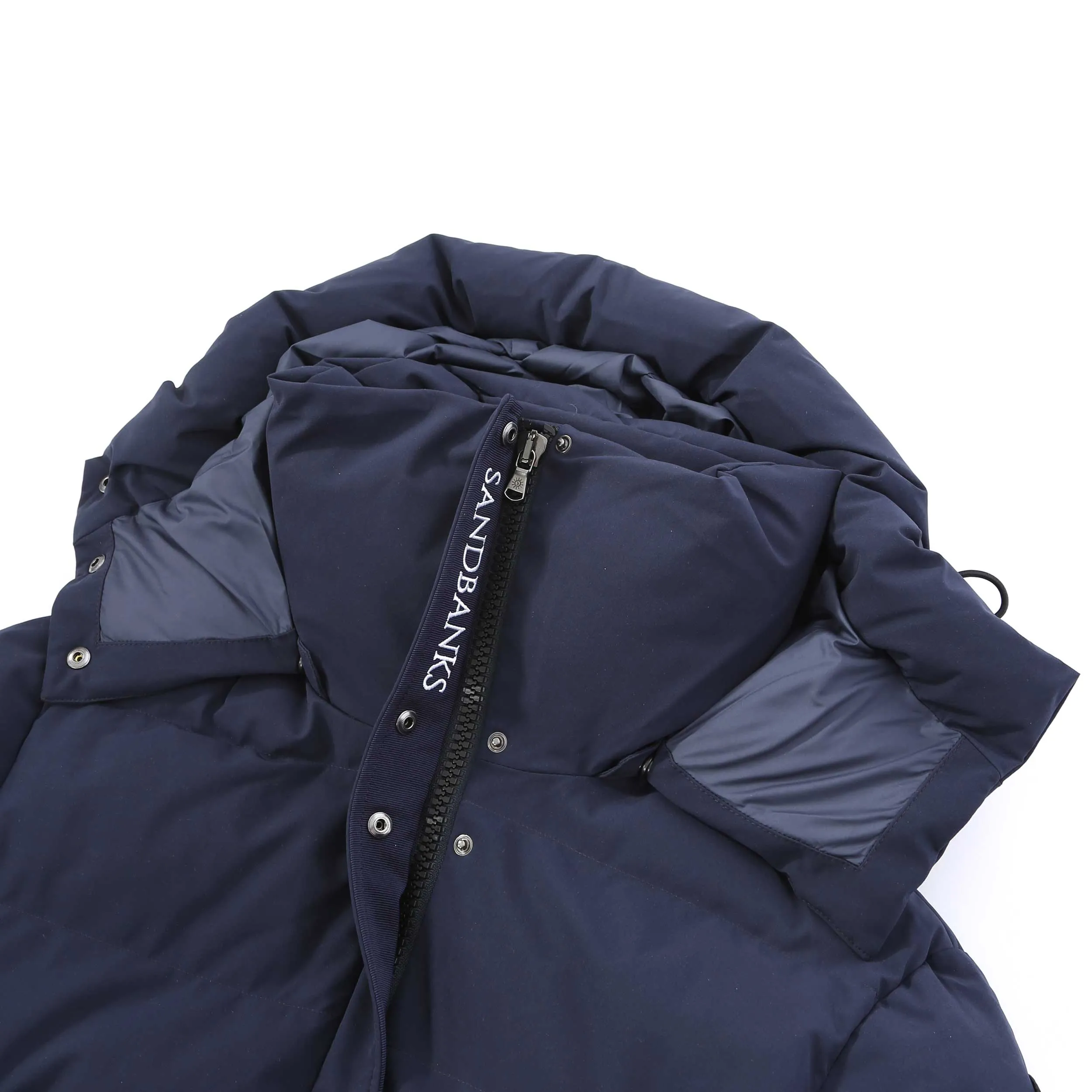 Sandbanks Haven Oversized Long Puffer Ladies Jacket in Navy