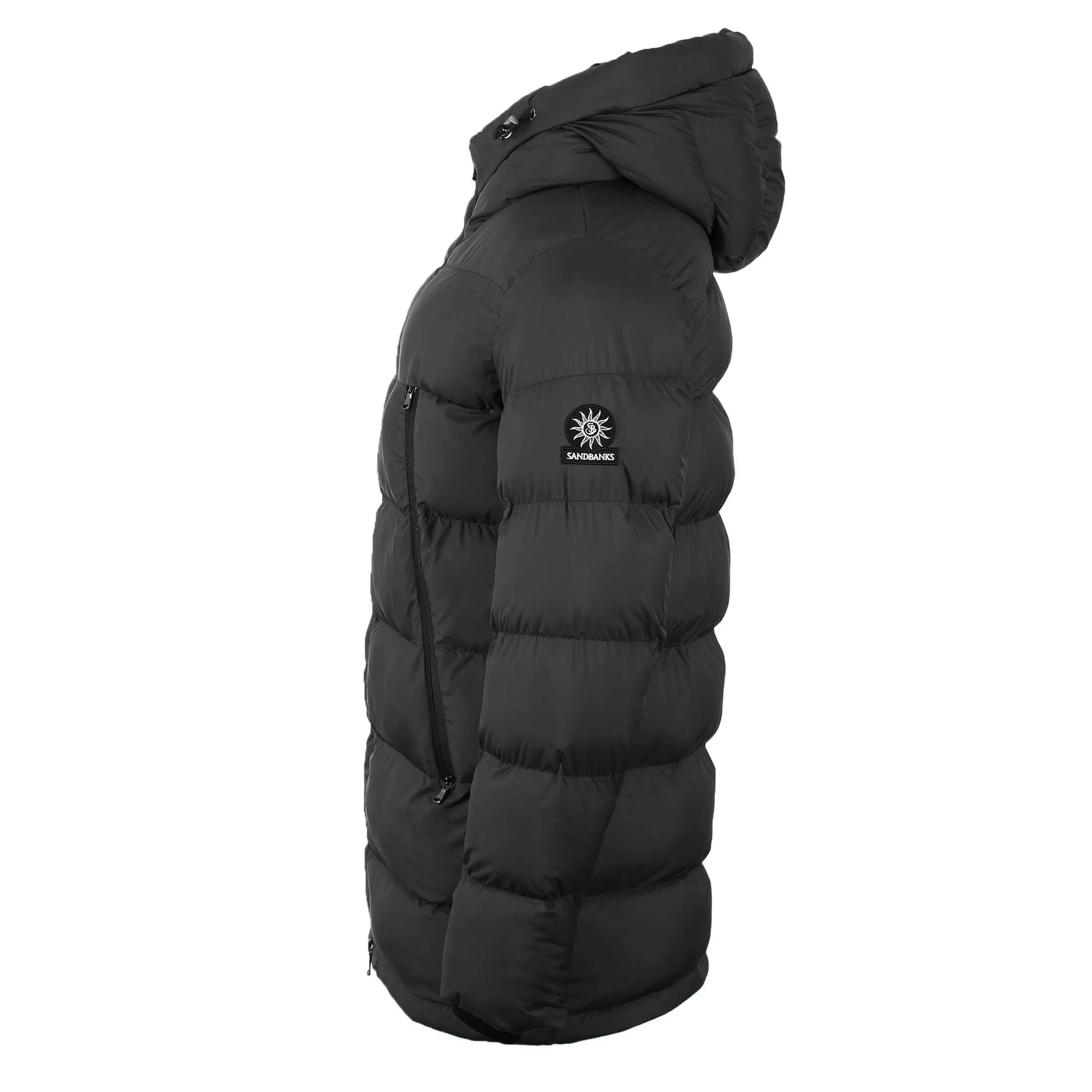 Sandbanks Ravine Mid Puffer Jacket in Black