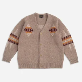 SHETLAND CARDIGAN - BEIGE HARDING