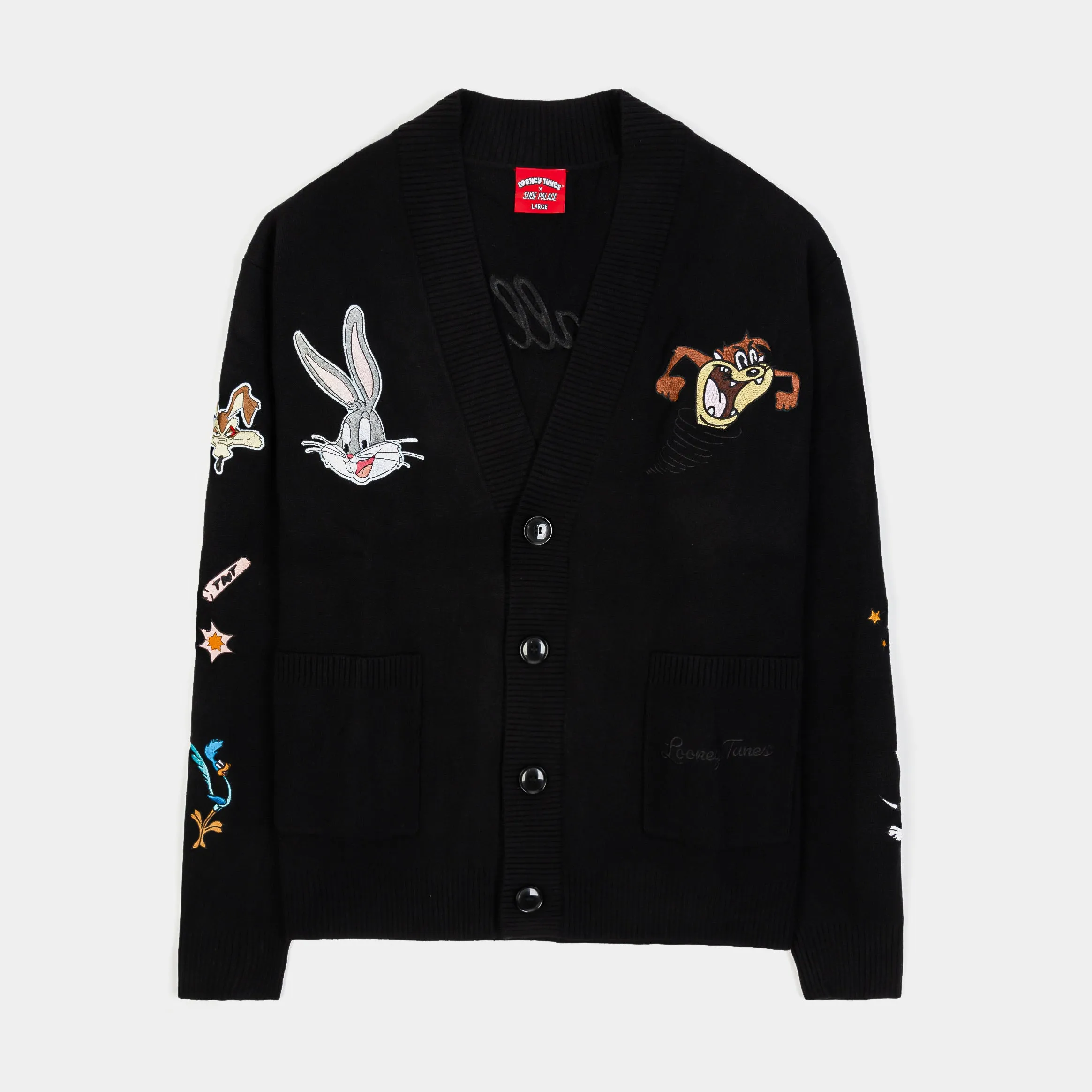 SP x Looney Tunes Characters Mens Cardigan (Black)