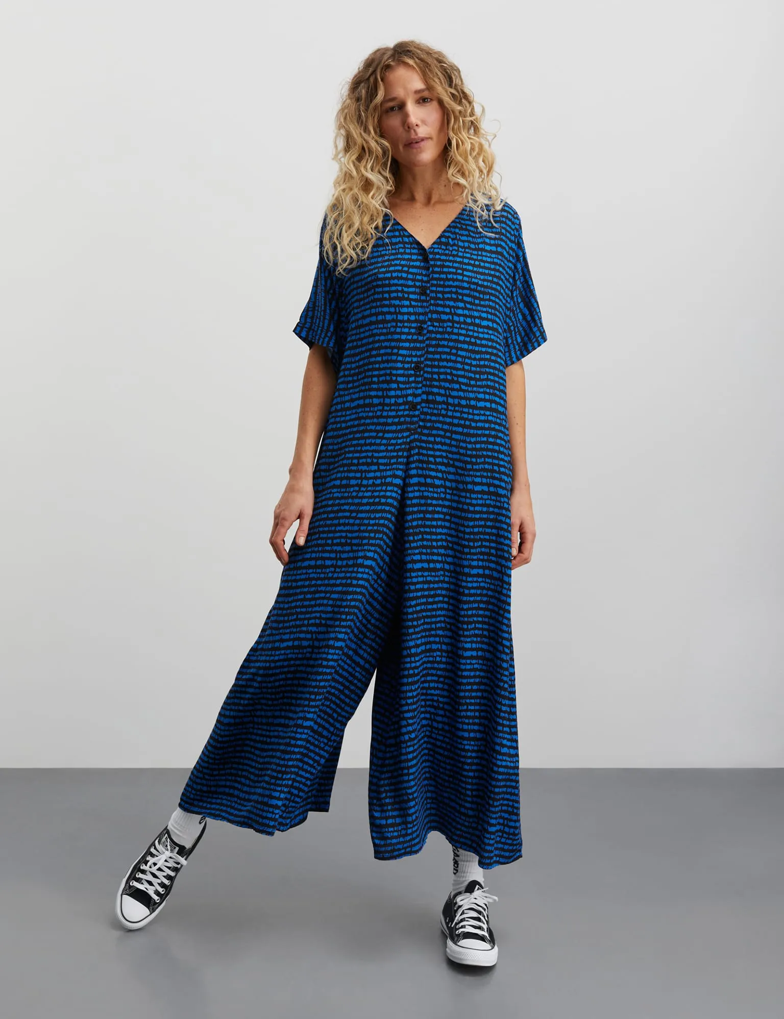 Star Lina Jumpsuit AOP, Scribble AOP/Princess Blue