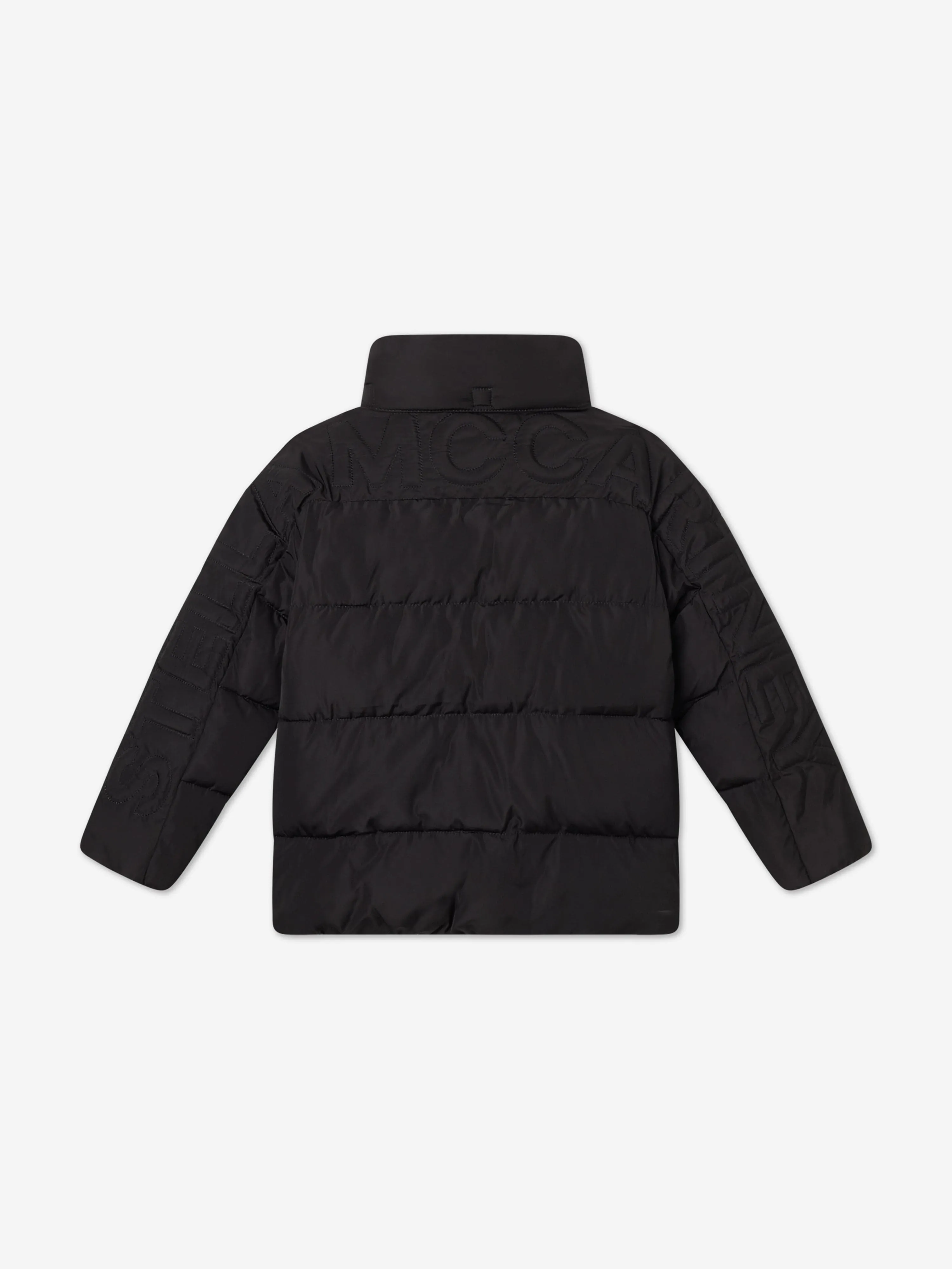 Stella McCartney Kids Branded Puffer Jacket in Black