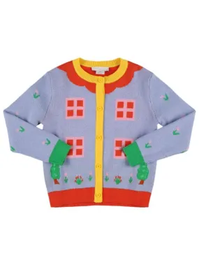 Stella McCartney Kids   Cotton &amp; wool knit cardigan 