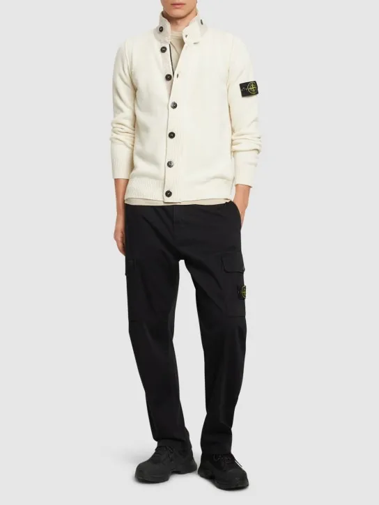 Stone Island   Wool blend zip cardigan 