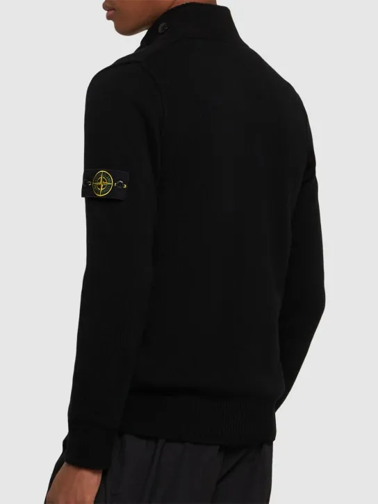 Stone Island   Wool blend zip cardigan 