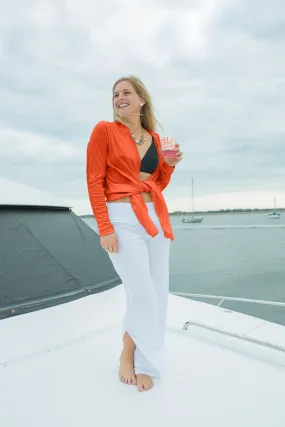 Summer Sunset Orange - Coolin' It Cardi Coverup