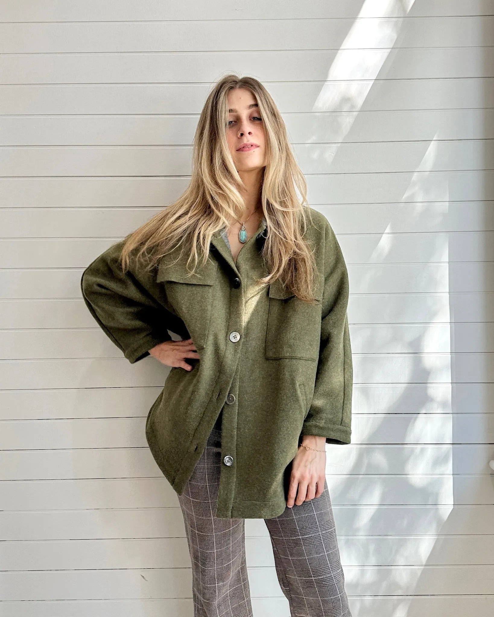 The Leslie Jacket- Olive