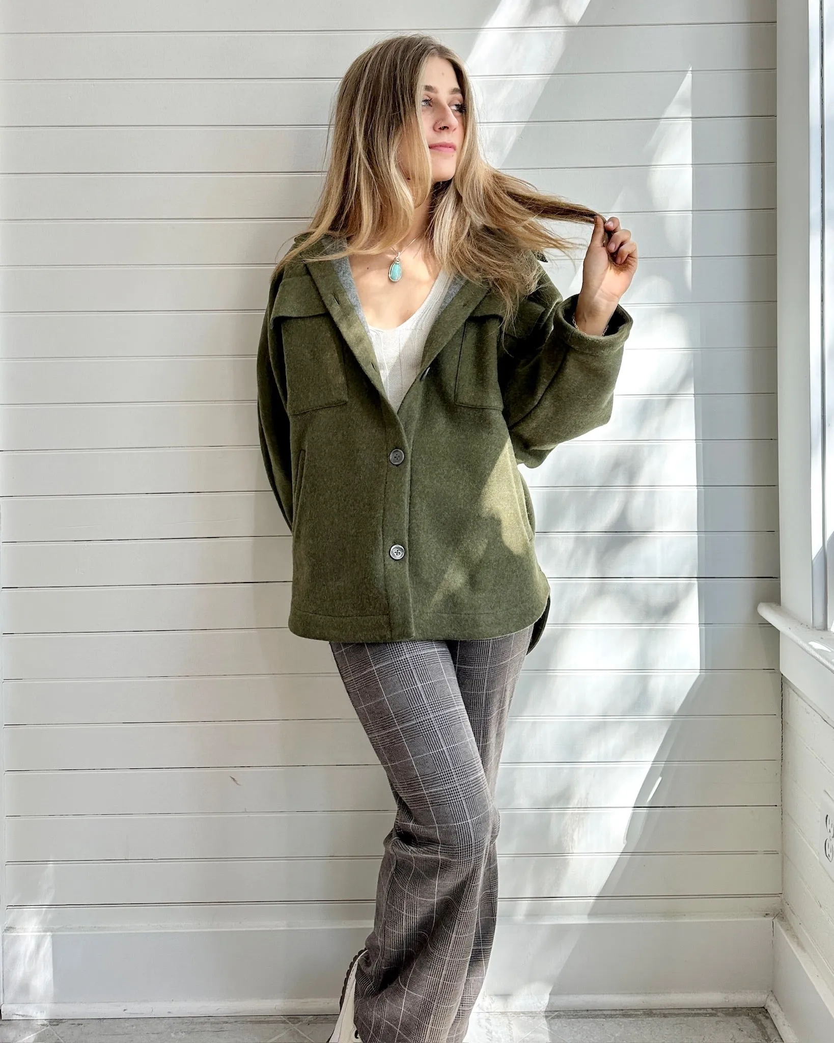 The Leslie Jacket- Olive