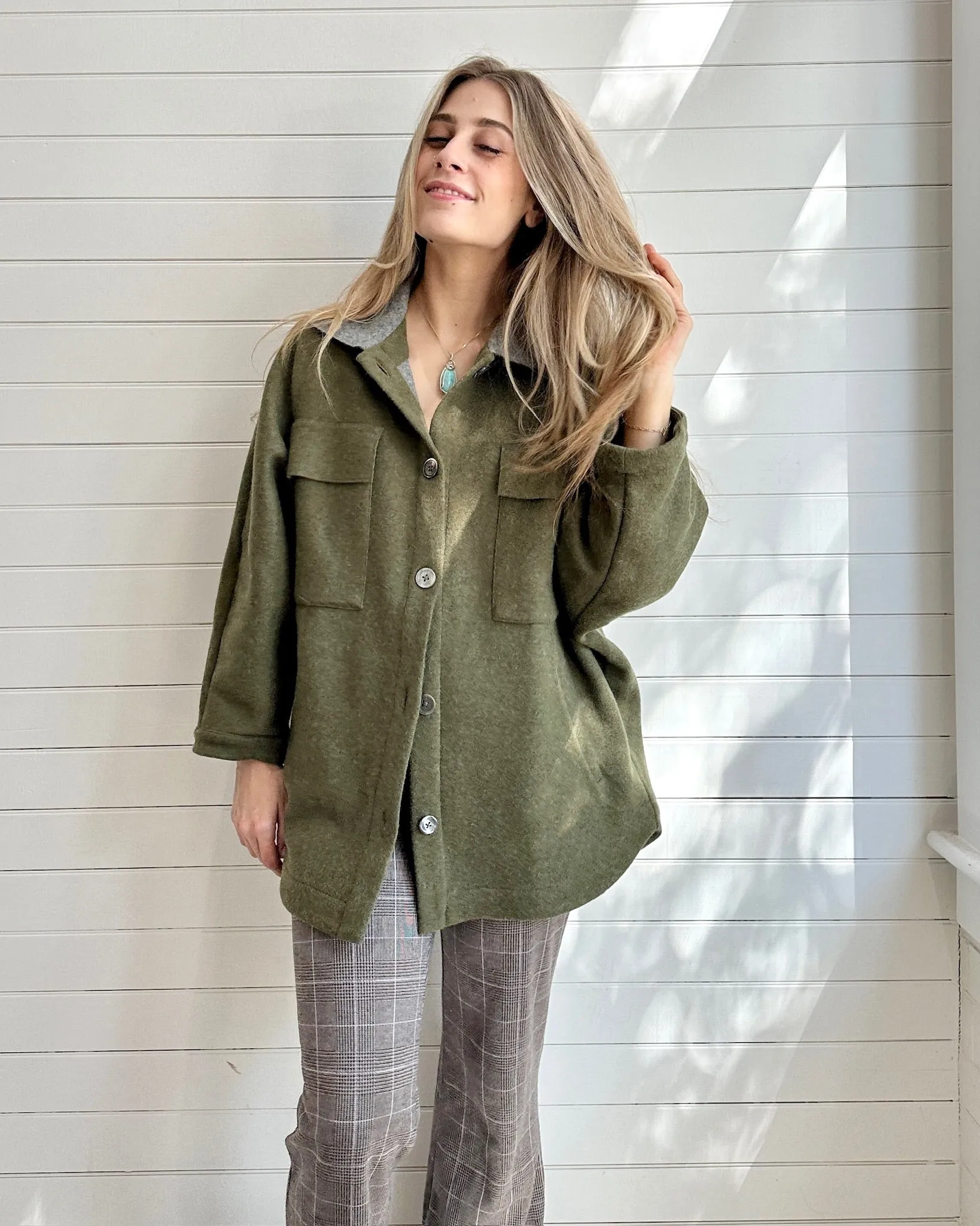 The Leslie Jacket- Olive