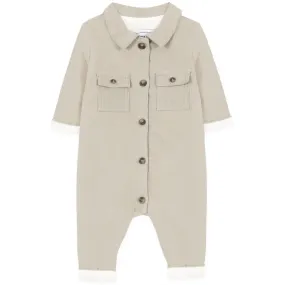 Velvet Sand Corduroy Baby Jumpsuit