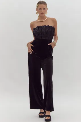 Velvet Sequin Jumpsuit