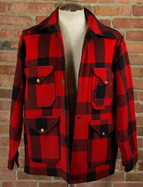 Vintage 40s Woolrich Woolen Mills Buffalo Plaid Wool Hunting Jacket Unisex Large