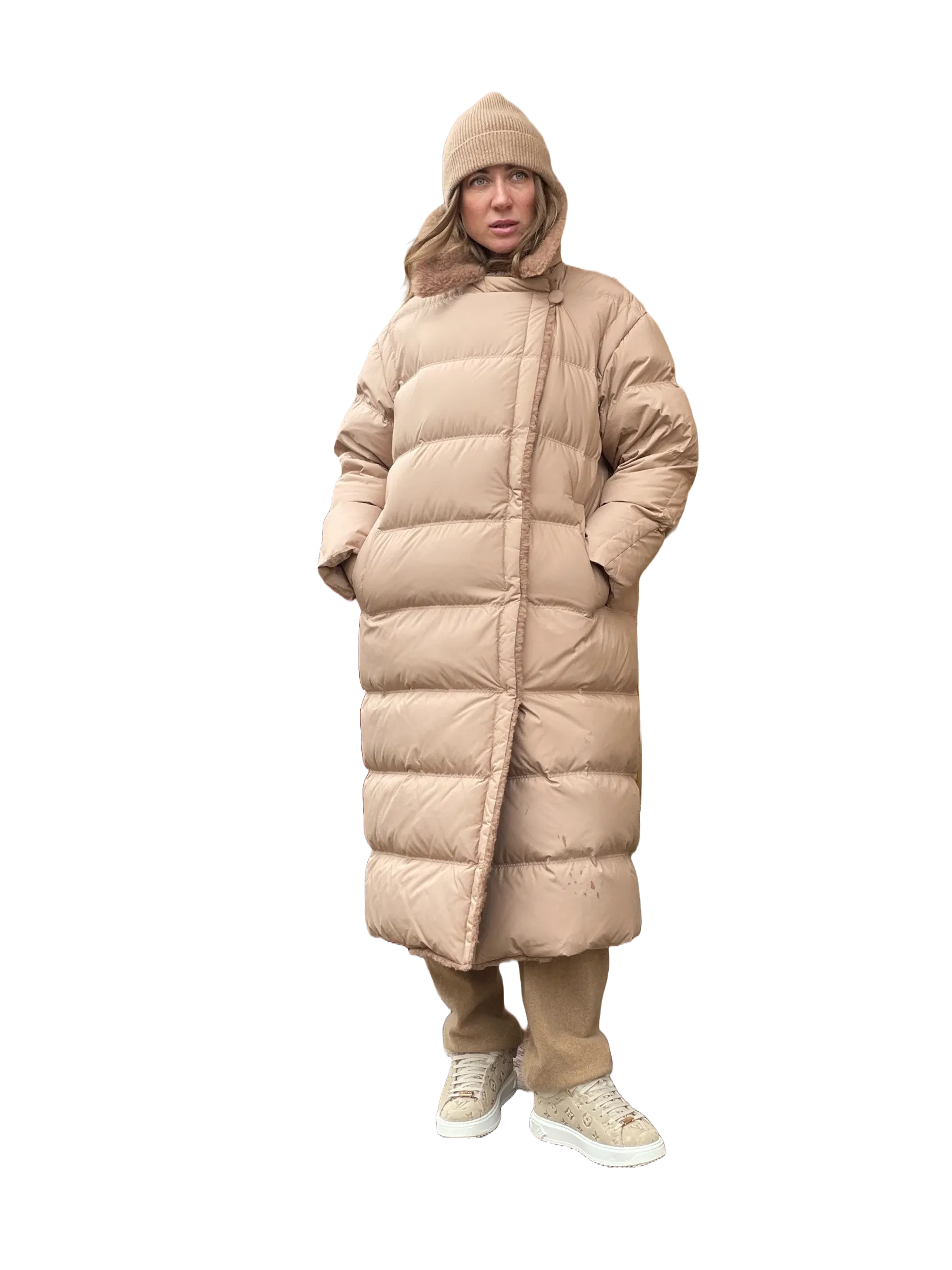 Virgin Wool Down Insulated Coat