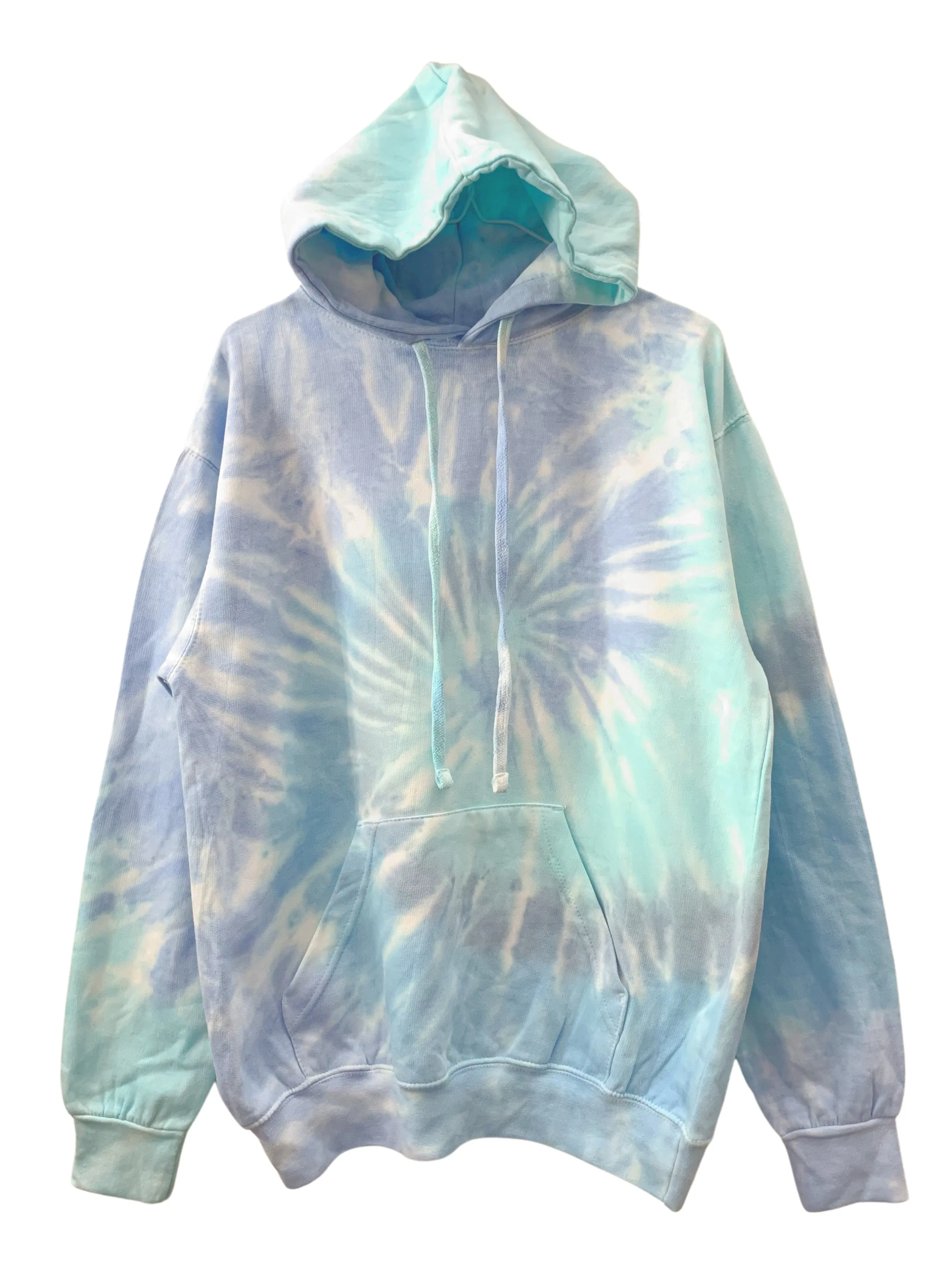 Waterfall Pastel Blue Tie-Dye Unisex Hoodie